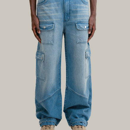 8 Pockets Denim Cargo
