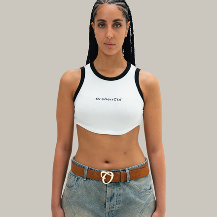 2 Tone Ribbed Crop Top